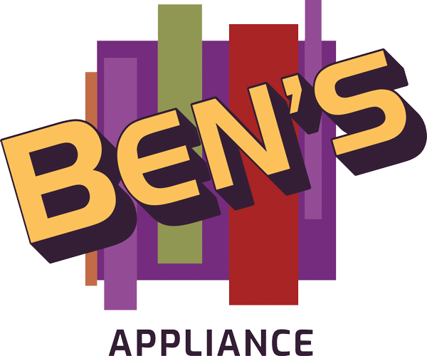 Ben's Appliance logo, gray and white