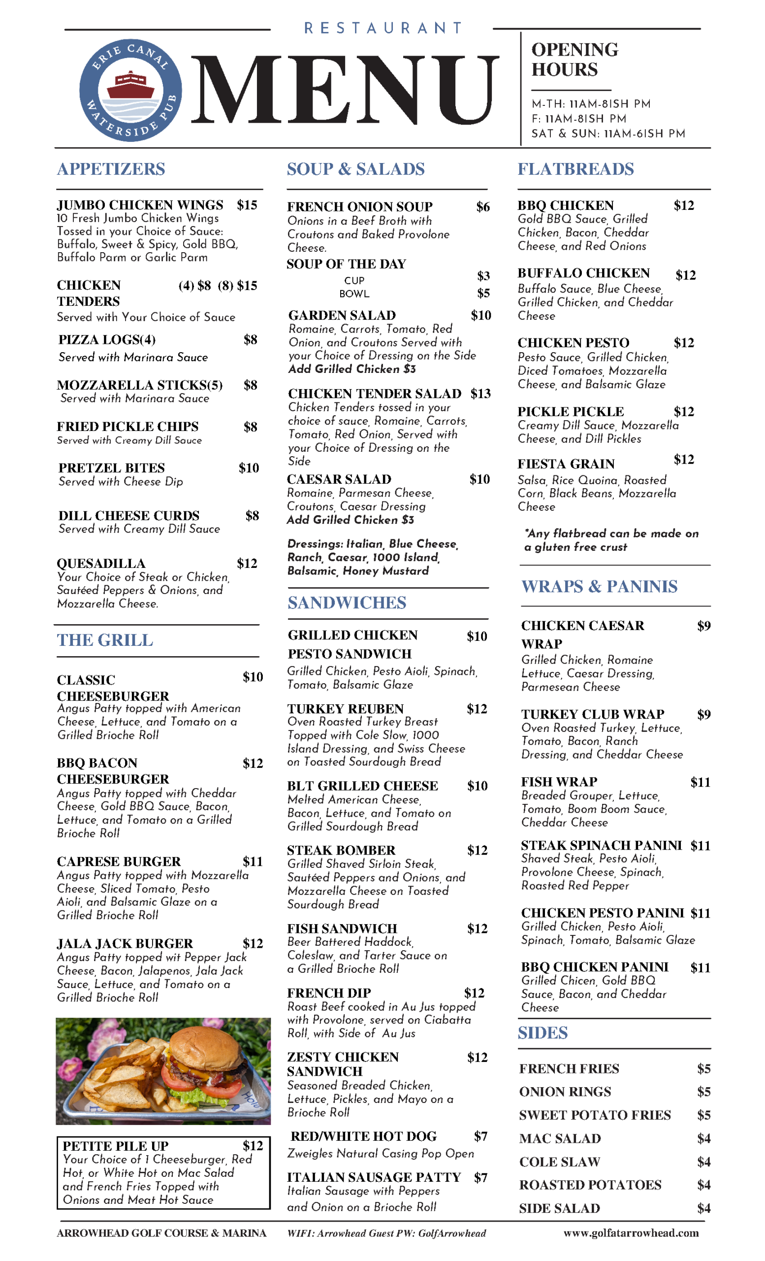 Arrowhead Menu 2026